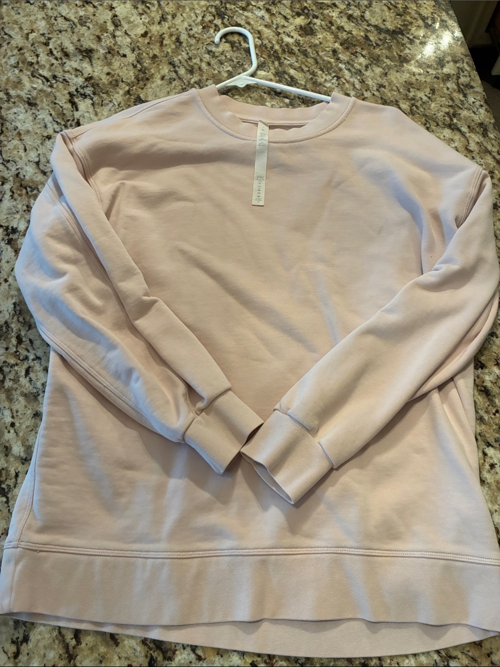 Women's Crewneck Pullover Sweater - Light Blush Pink